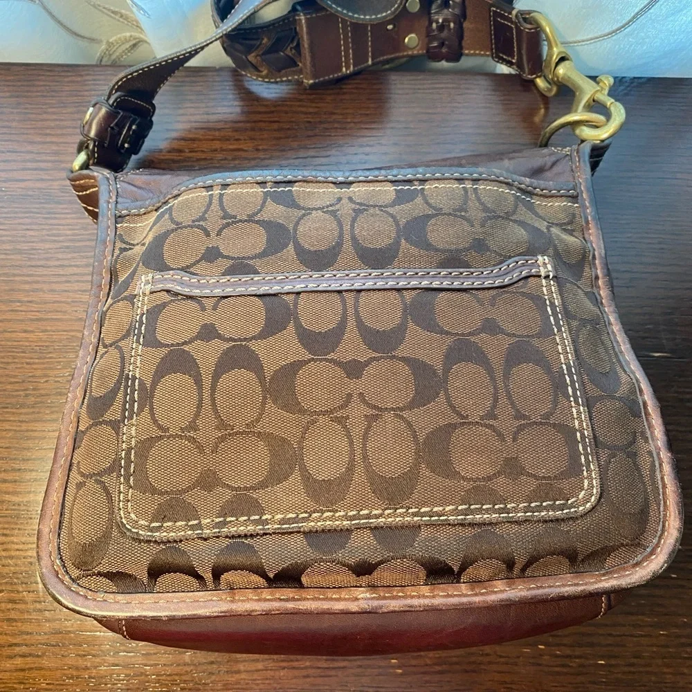 Coach Bleeker Signature Canvas and Leather Shoulder Bag, 11434